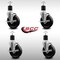 Service Caster 5'' SS Phenolic Swivel 1-7/8'' Expanding Stem Caster Set with Brake, 4PK SCC-SSEX20S514-PHS-TLB-178-4 - alternate 4
